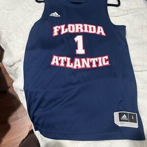 Adidas Blue Florida Atlantic Basketball Jersey
